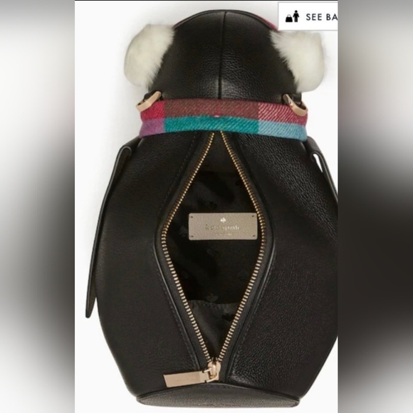 Kate Spade NWT Morty Penguin Crossbody Leather Bag - Picture 4 of 5